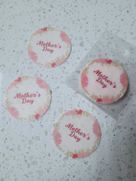 Edible Wafer Paper Pre-cut Toppers Mother's Day #07