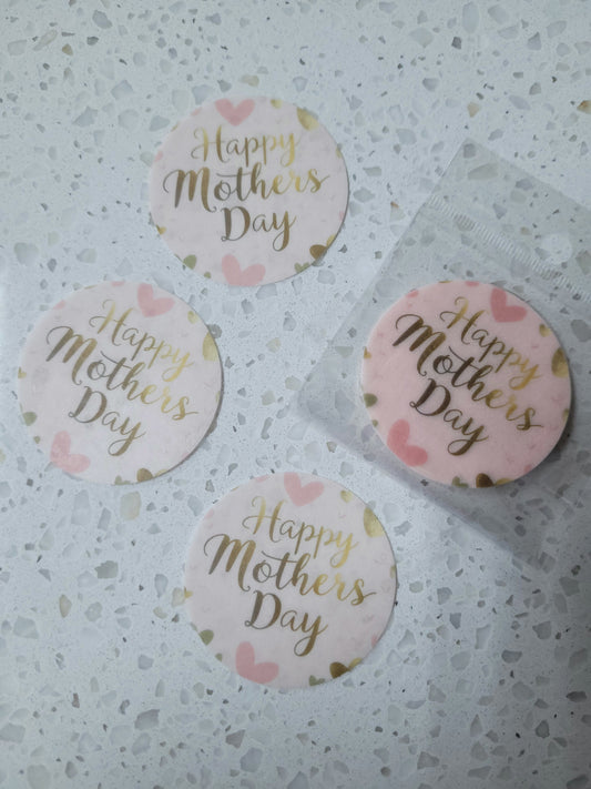 Edible Wafer Paper Pre-cut Toppers Mother's Day #05