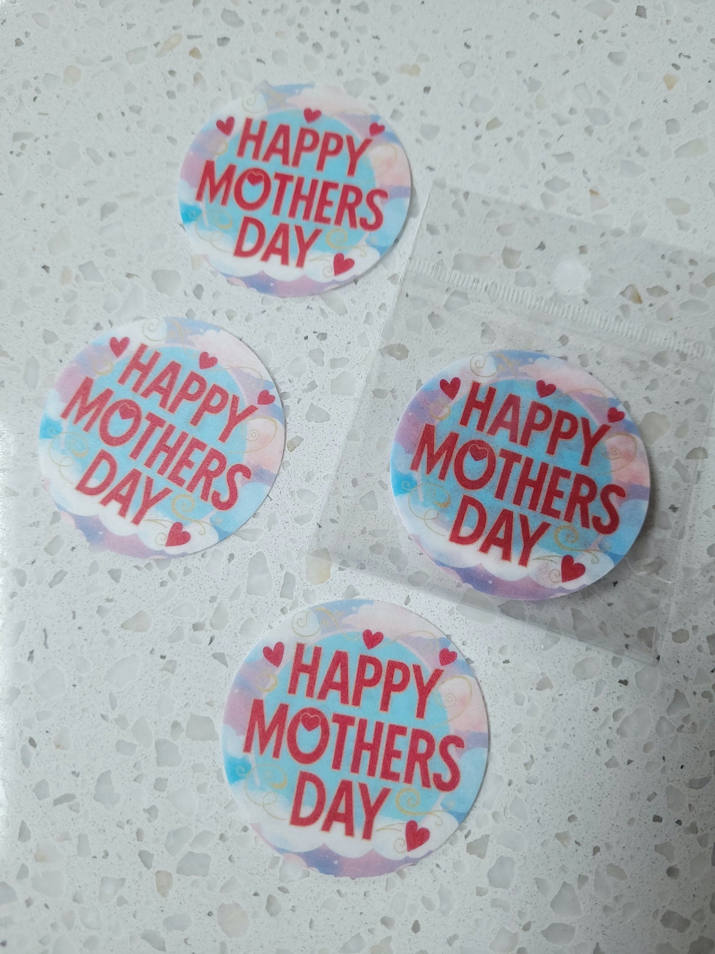 Edible Wafer Paper Pre-cut Toppers Mother's Day #08