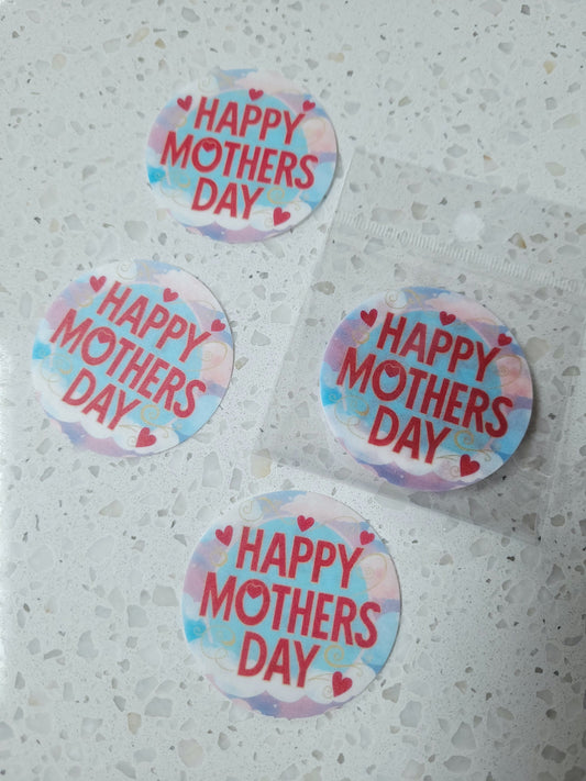 Edible Wafer Paper Pre-cut Toppers Mother's Day #08