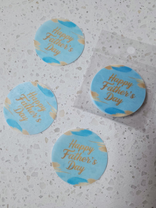 Edible Wafer Paper Pre-cut Toppers Father's Day #01