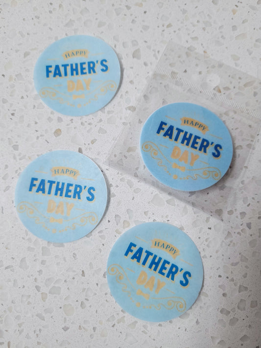 Edible Wafer Paper Pre-cut Toppers Father's Day #02