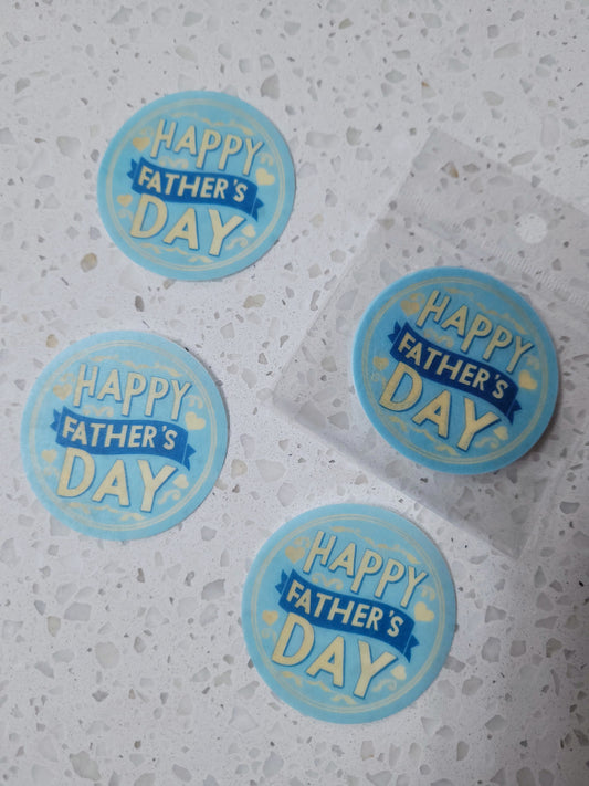 Edible Wafer Paper Pre-cut Toppers Father's Day #03