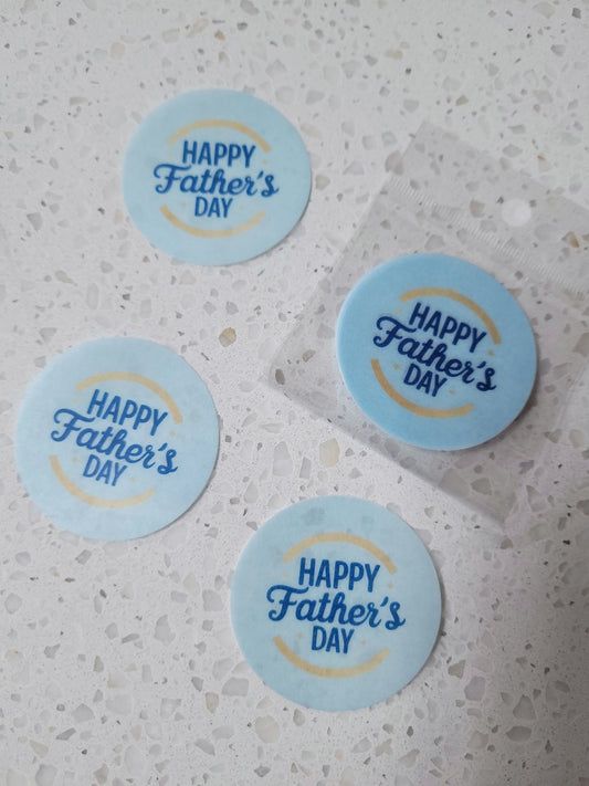 Edible Wafer Paper Pre-cut Toppers Father's Day #04