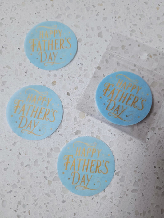Edible Wafer Paper Pre-cut Toppers Father's Day #05