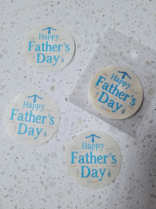 Edible Wafer Paper Pre-cut Toppers Father's Day #06