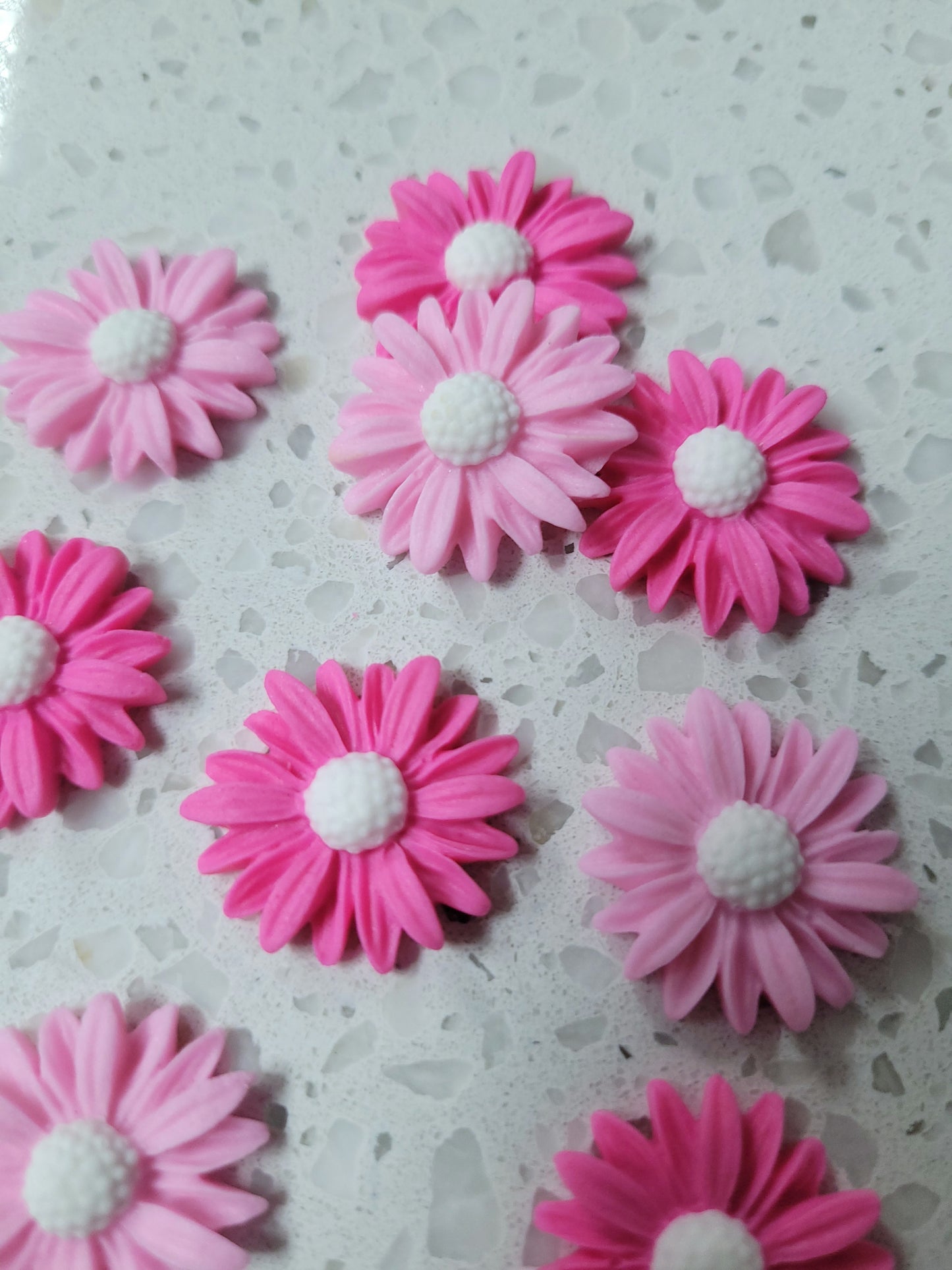 Daisy - Light Pink & Pink 10pcs Edible Cake Decorations