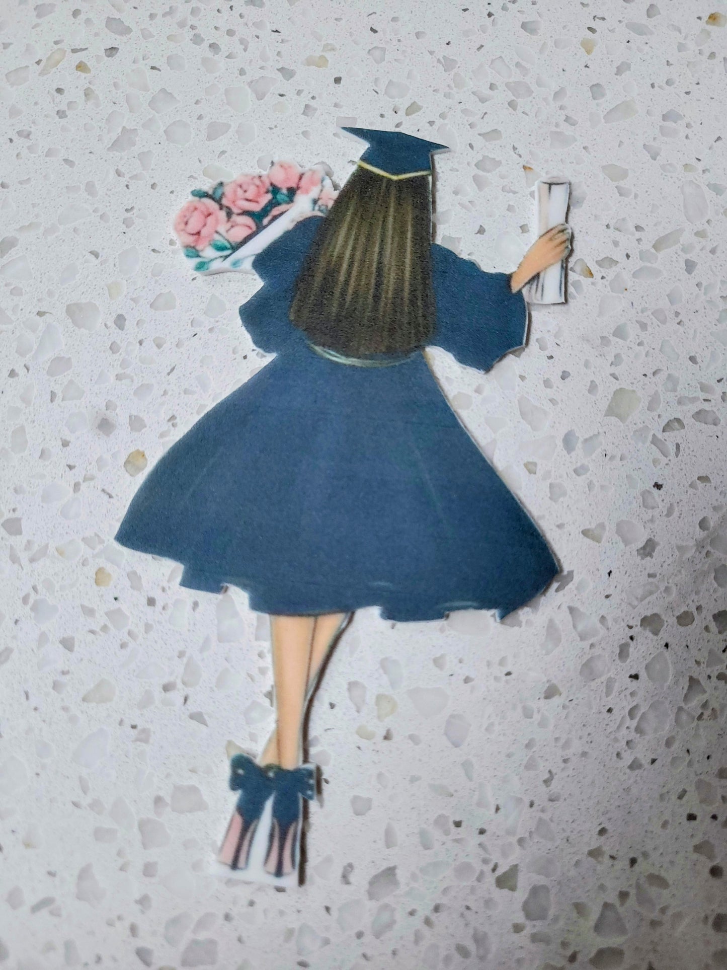 Graduation lady Cut Out #01 - Edible Cake Decorations