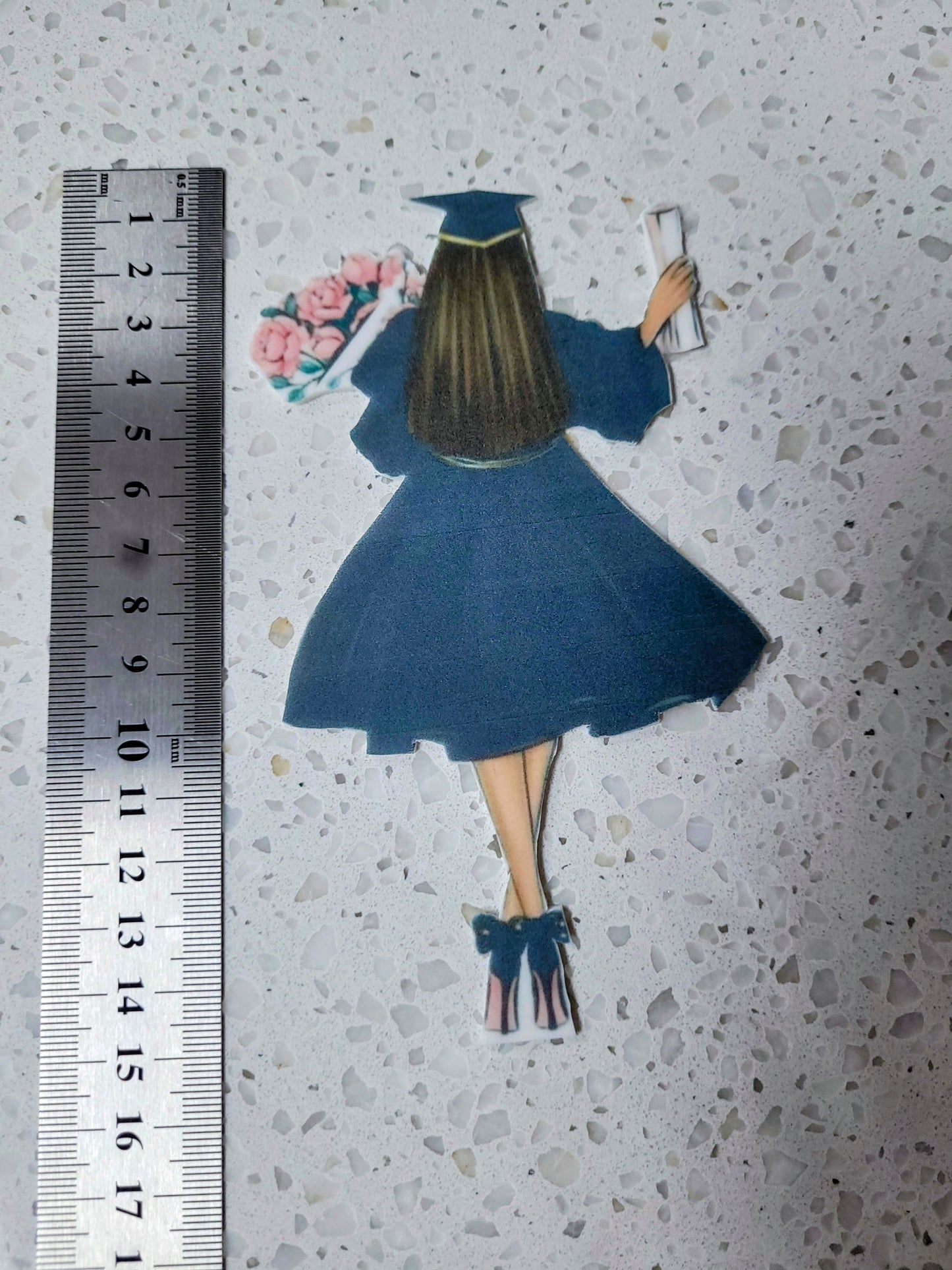 Graduation lady Cut Out #01 - Edible Cake Decorations