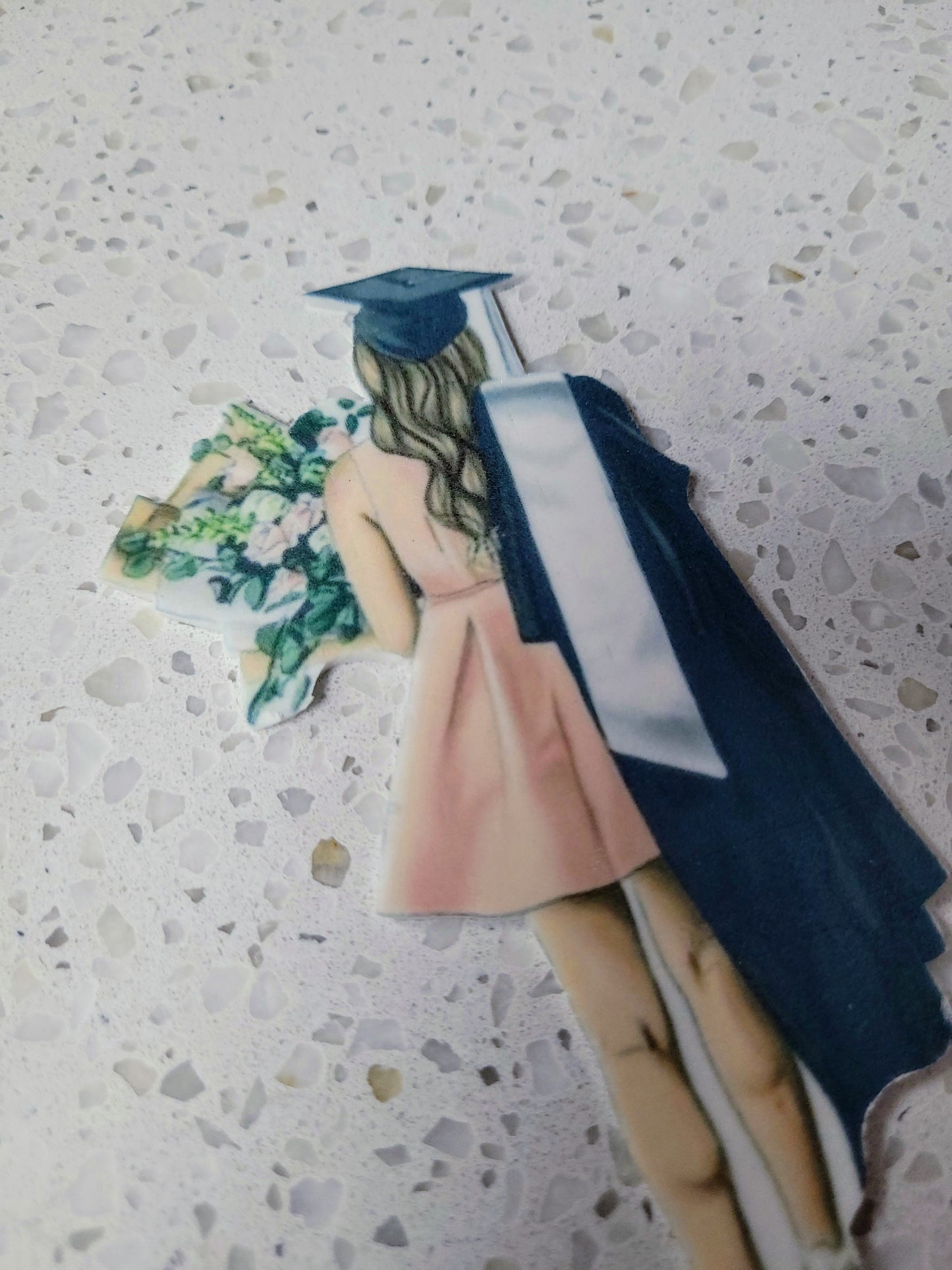 Graduation lady Cut Out #02 - Edible Cake Decorations