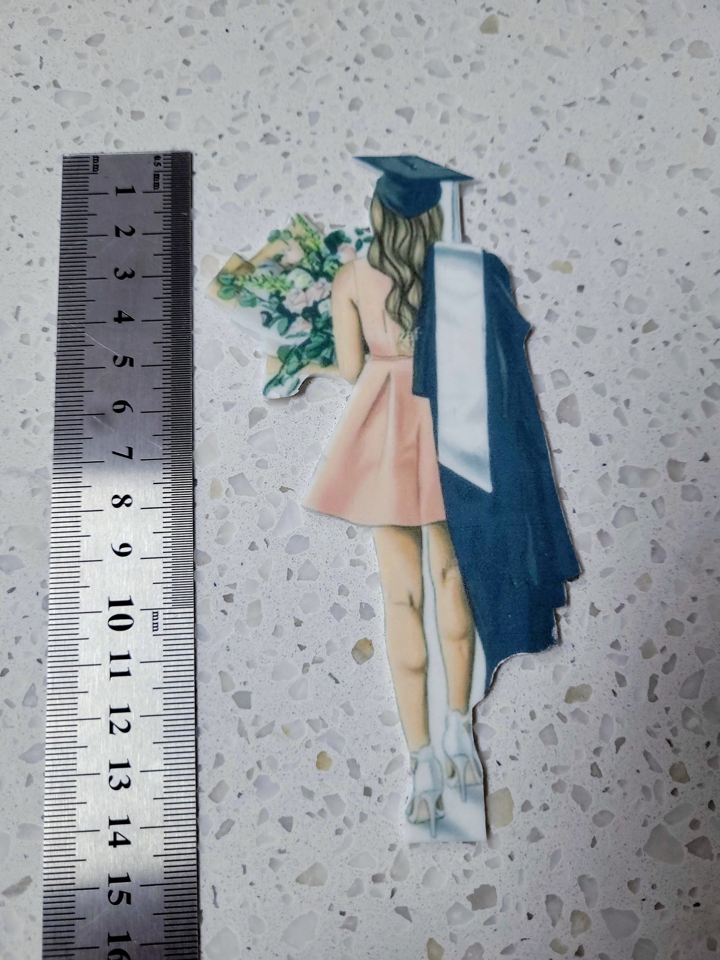 Graduation lady Cut Out #02 - Edible Cake Decorations