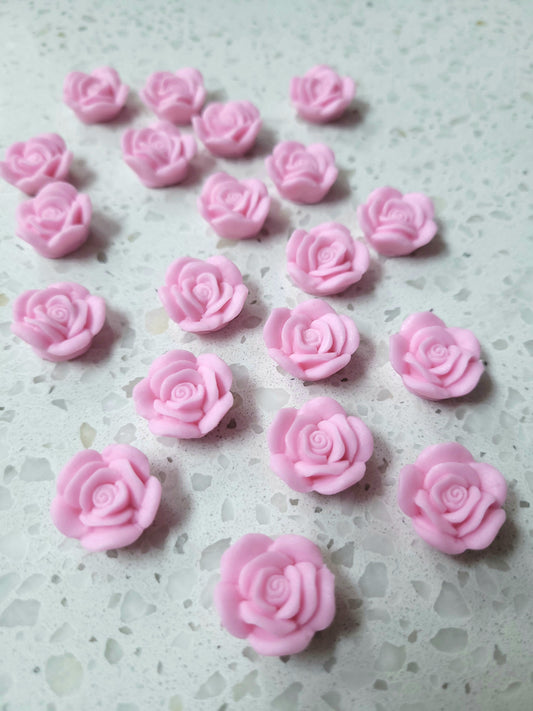Small Rose - Pastel Pink 20pcs Edible Cake Decorations