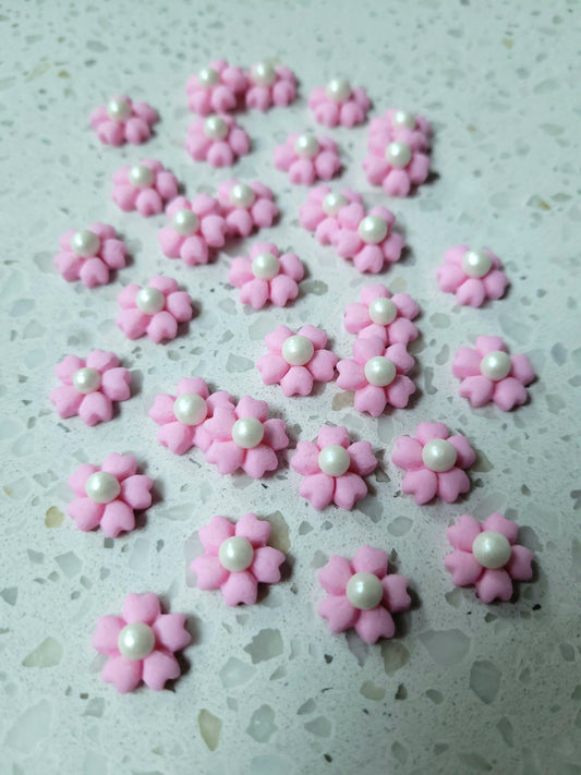 Mini Flower #02 - Pastel Pink 30pcs Edible Cake Decorations