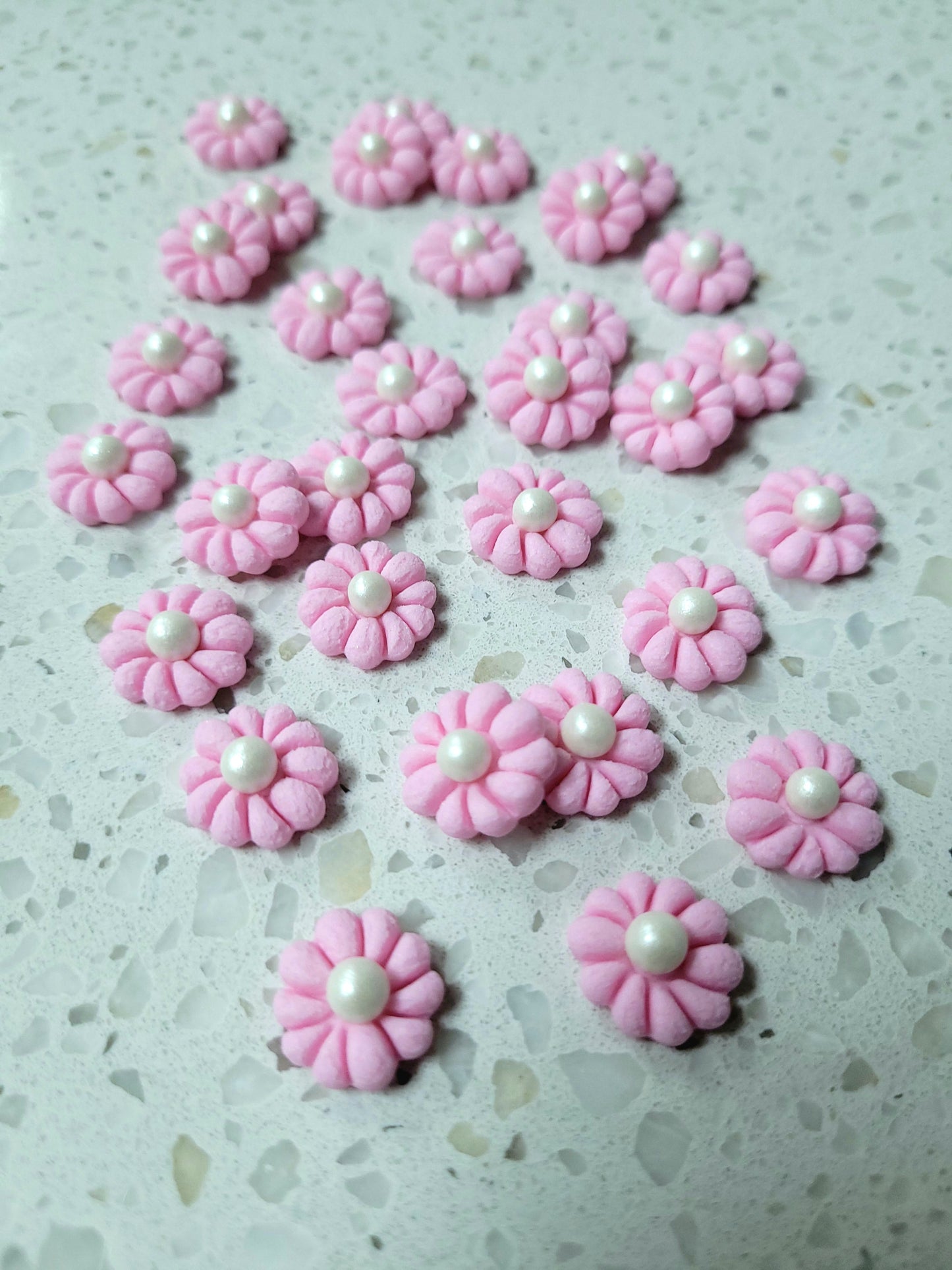 Mini Flower #01 - Pastel Pink 30pcs Edible Cake Decorations