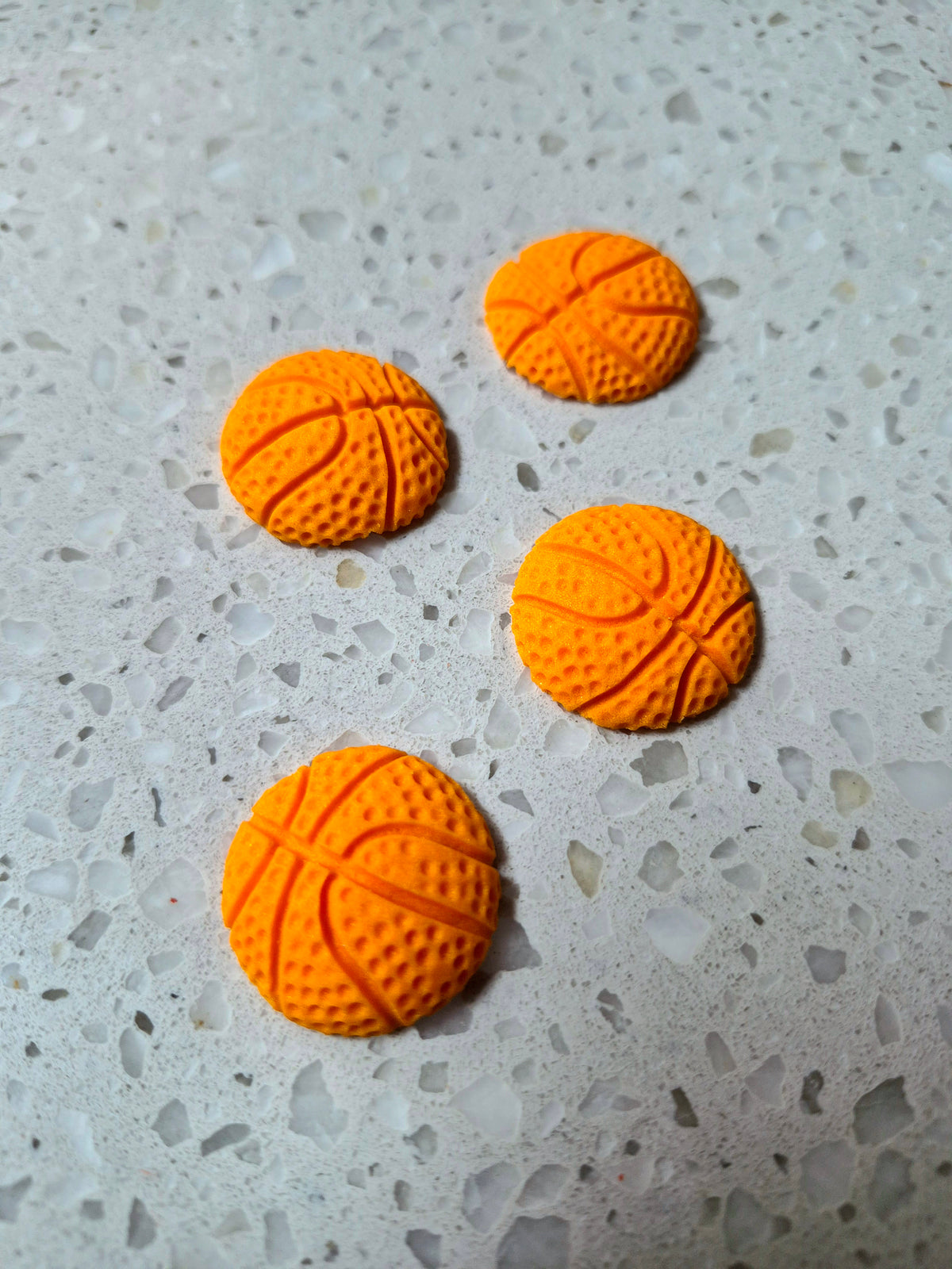 Basket Ball 4pcs Edible Cake Decorations