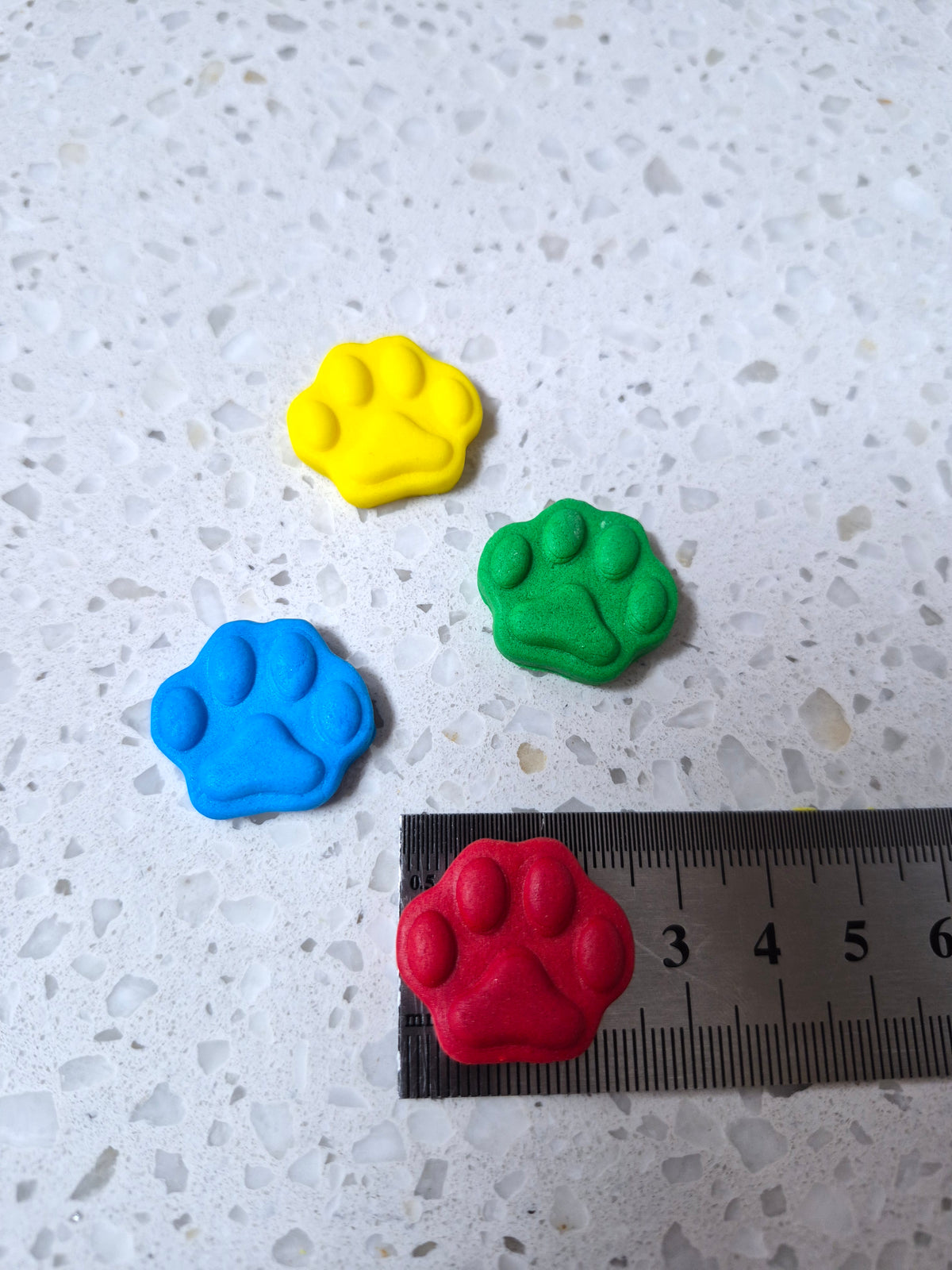 Animal Paws Colourful 4pcs Edible Cake Decorations
