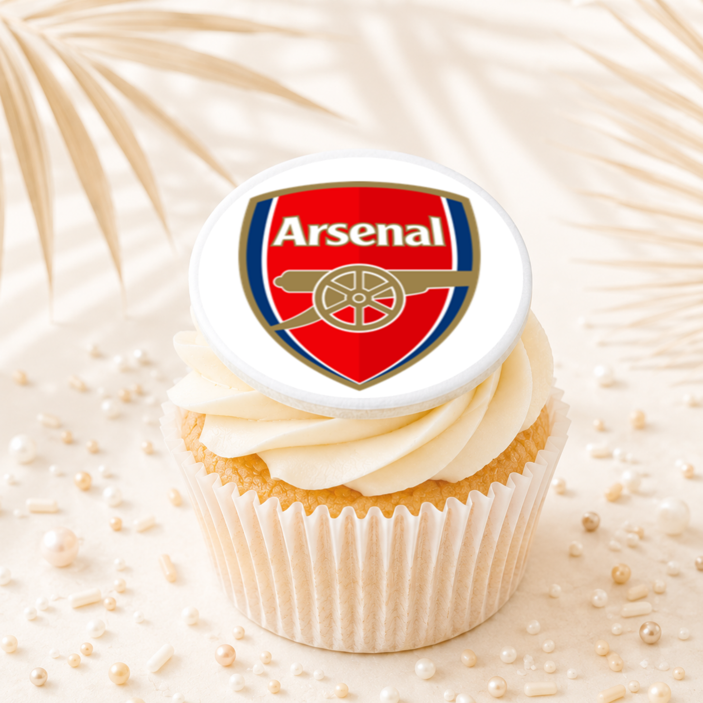 Soccer Arsenal Cupcake Topper Edible Cake Decorations
