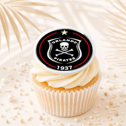 Soccer Orlando Pirates Cupcake Topper Edible Cake Decorations
