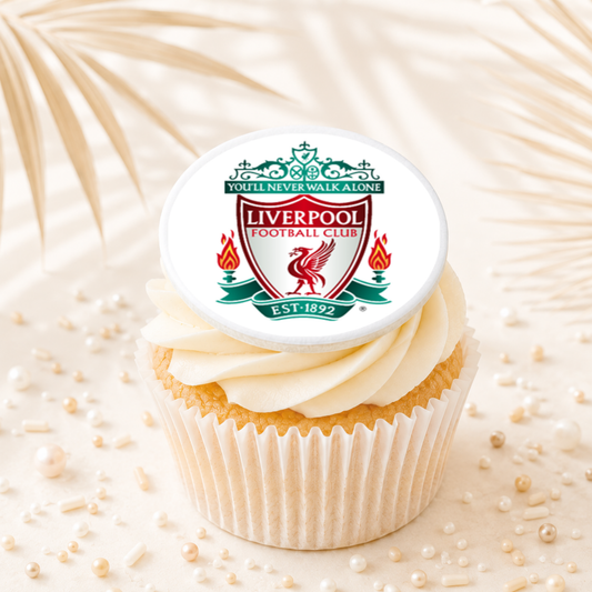Soccer Liverpool Cupcake Topper Edible Cake Decorations