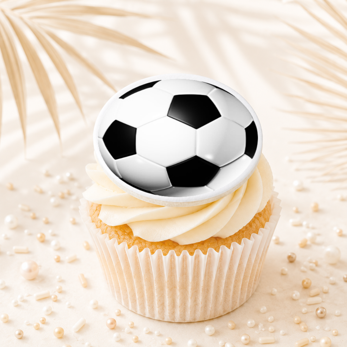 Soccer Ball 03 Cupcake Topper Edible Cake Decorations
