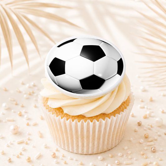 Soccer Ball 03 Cupcake Topper Edible Cake Decorations