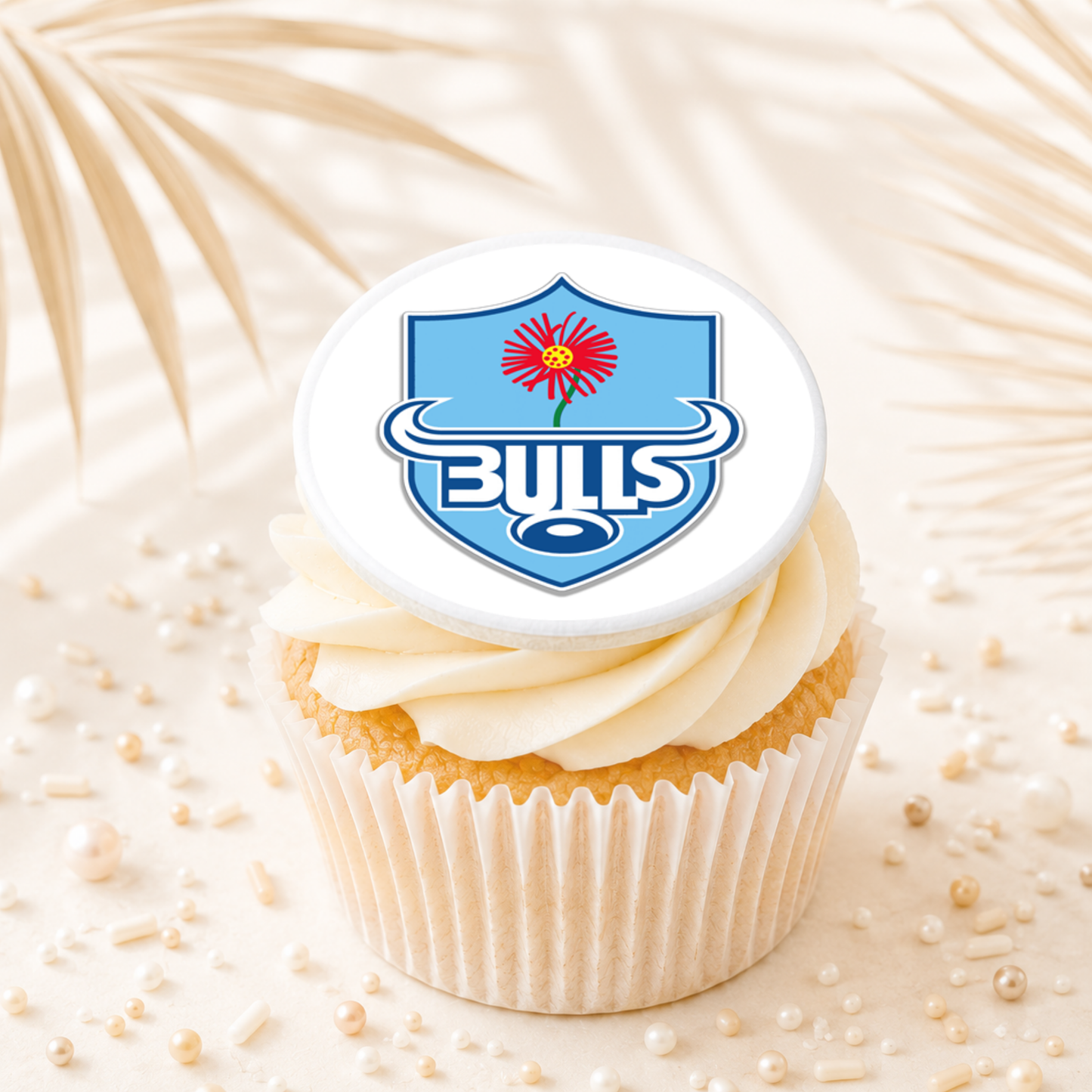 Rugby Bulls Cupcake Topper Edible Cake Decorations