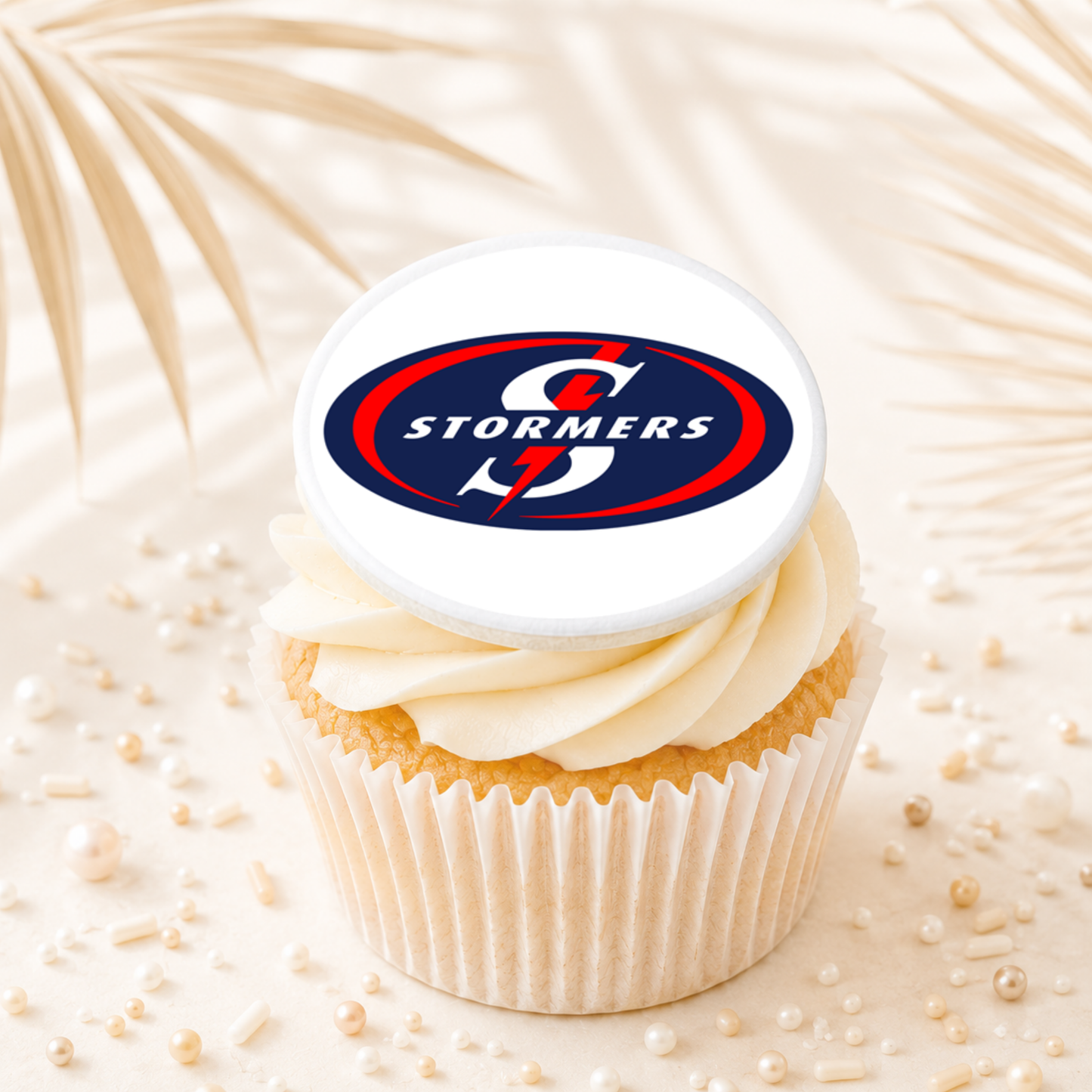 Rugby Stormers Cupcake Topper Edible Cake Decorations