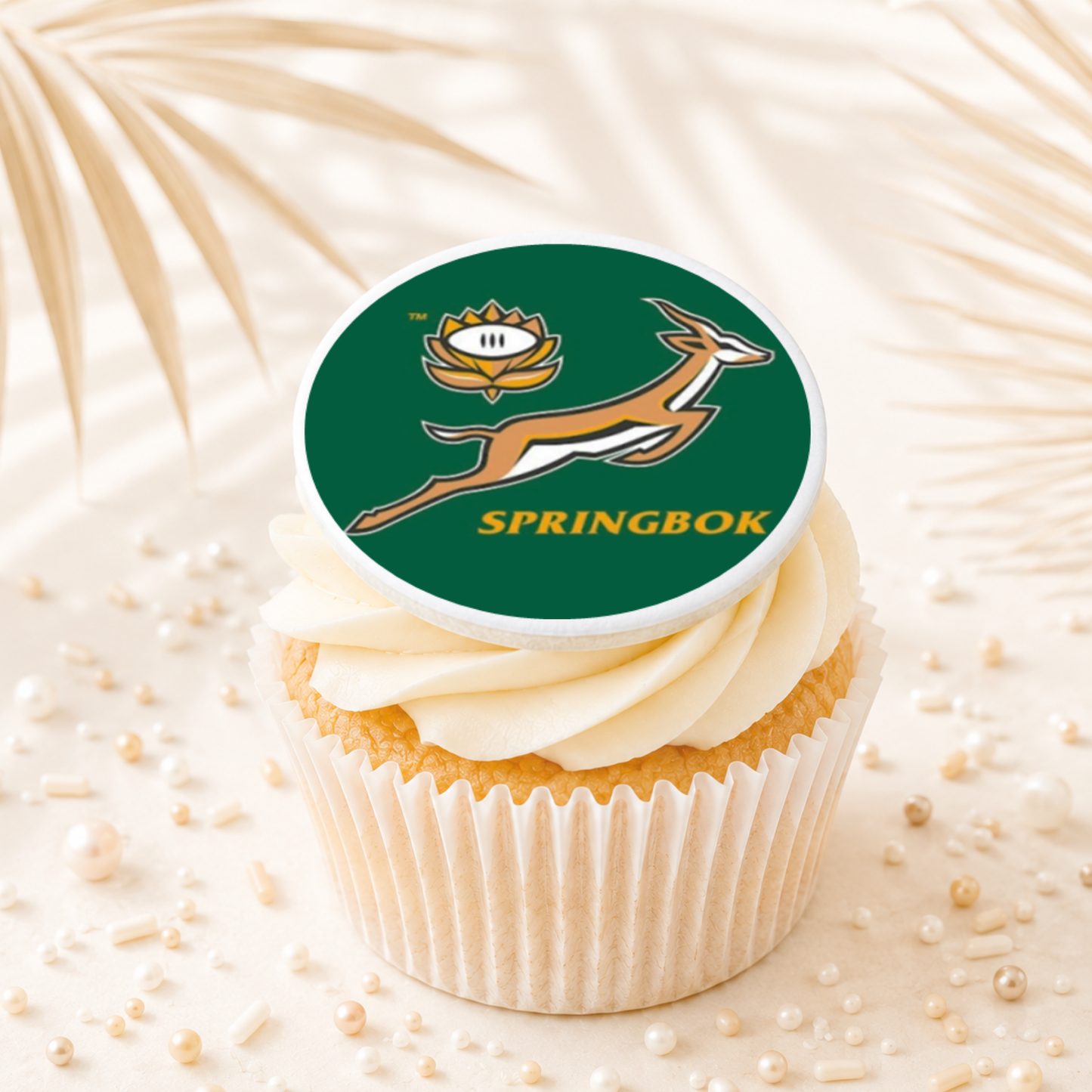 Rugby SA Springbok 01 Cupcake Topper Edible Cake Decorations