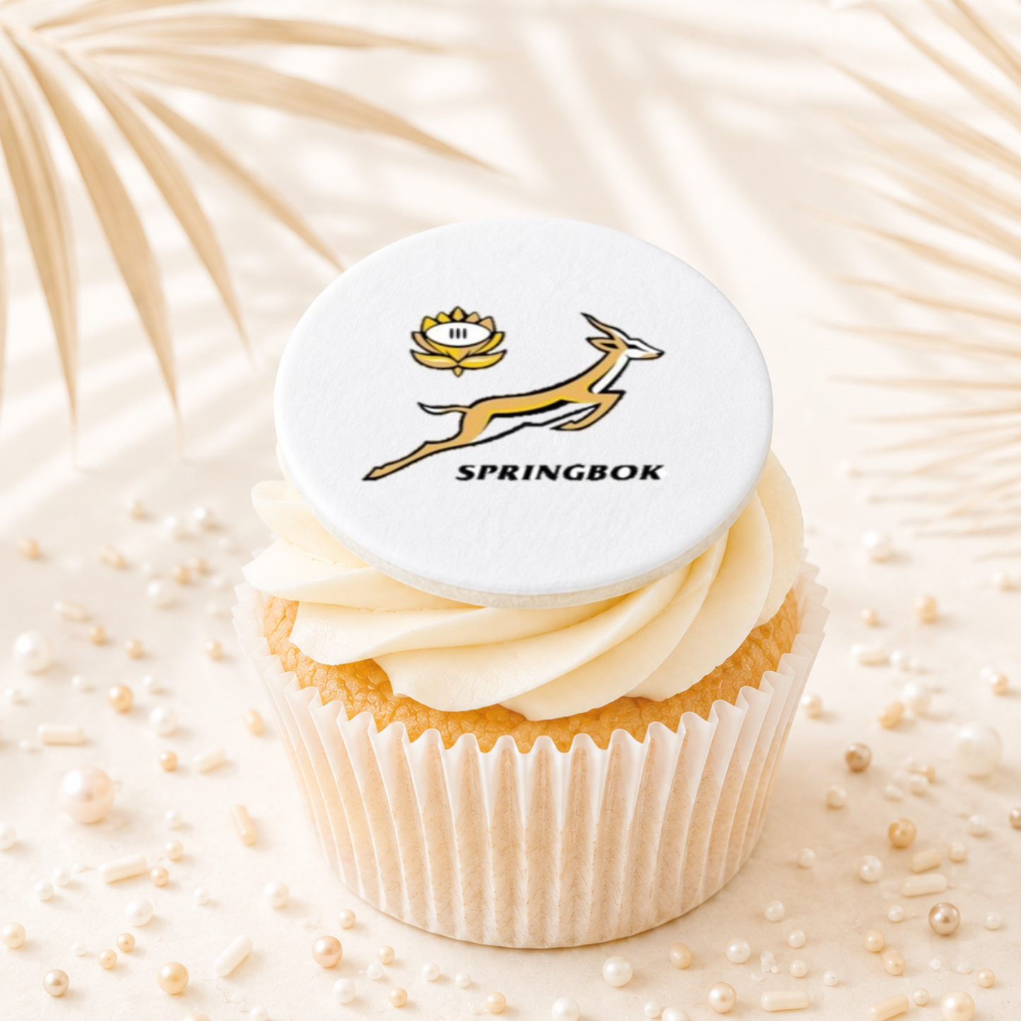 Rugby SA Springbok 04 Cupcake Topper Edible Cake Decorations