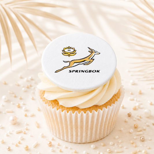 Rugby SA Springbok 04 Cupcake Topper Edible Cake Decorations