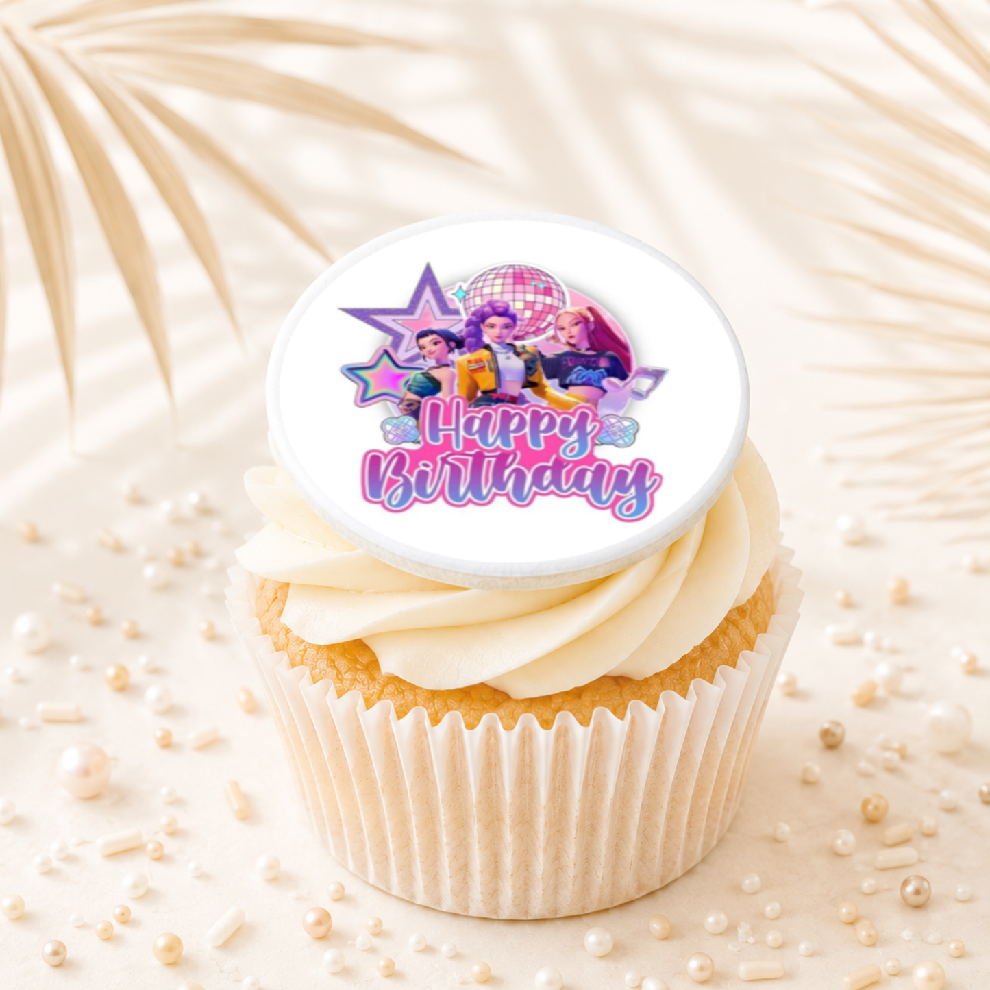 K Pop Demon Hunters 01 Cupcake Topper Edible Cake Decorations