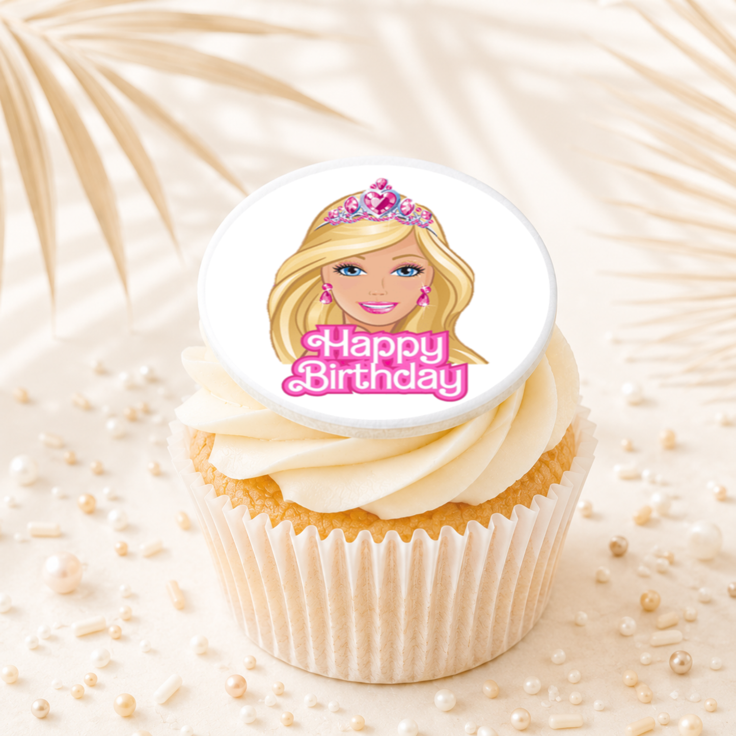 Barbie 01 Cupcake Topper Edible Cake Decorations