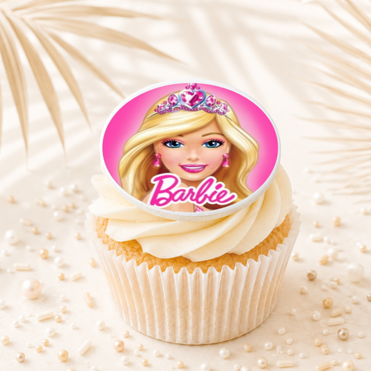 Barbie 02 Cupcake Topper Edible Cake Decorations