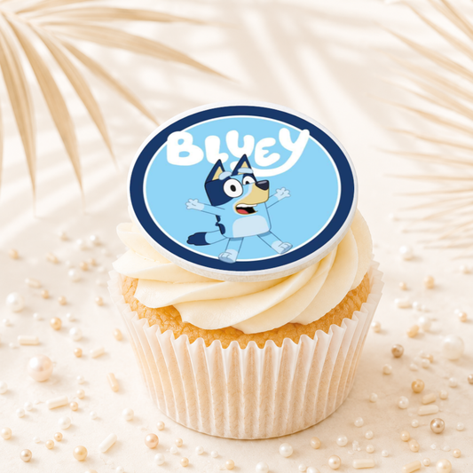 Bluey 02 Cupcake Topper Edible Cake Decorations