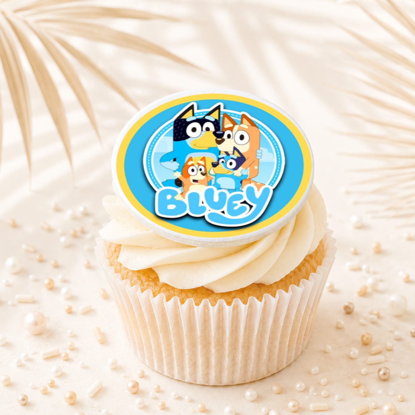 Bluey 10 Cupcake Topper Edible Cake Decorations