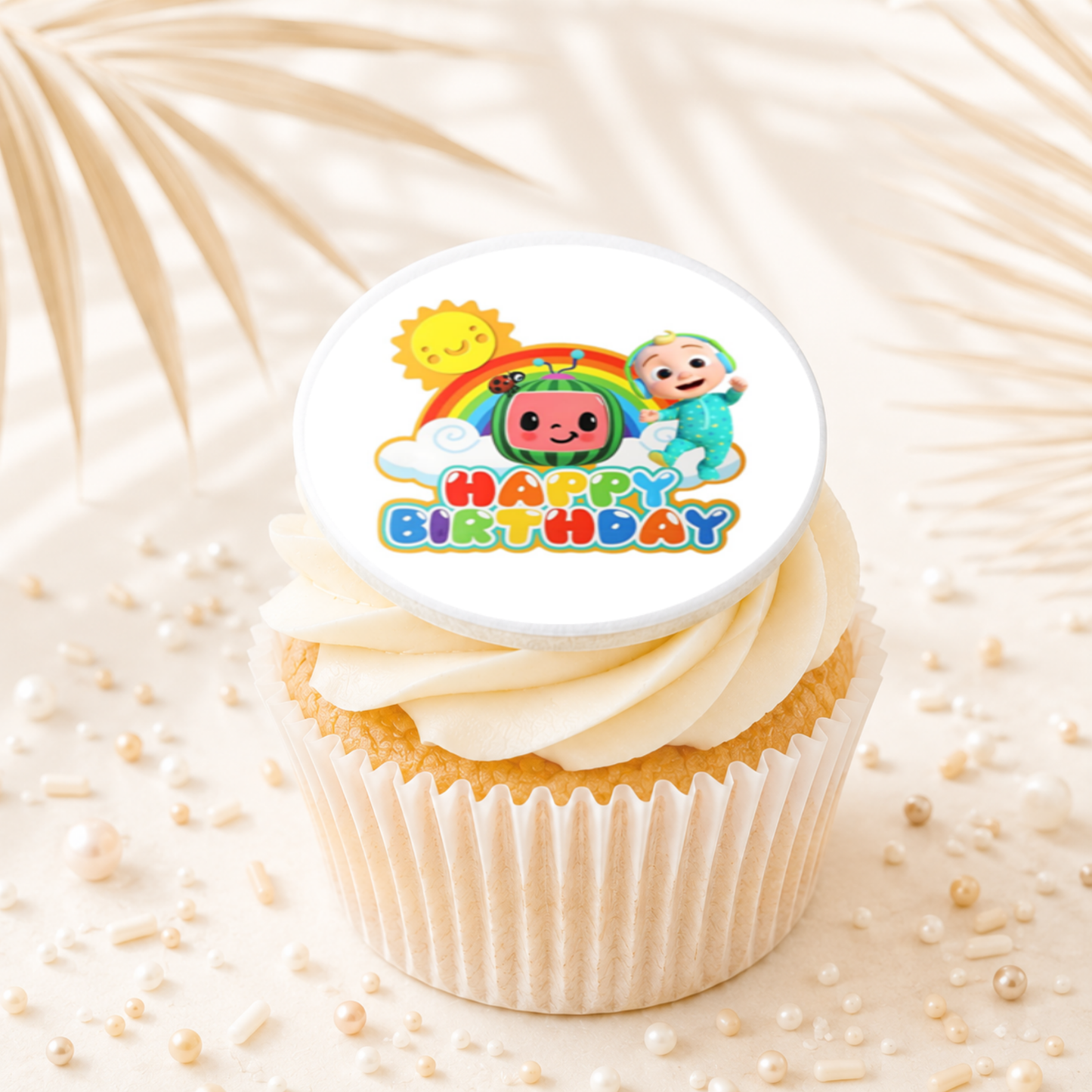 Cocomelon 01 Cupcake Topper Edible Cake Decorations