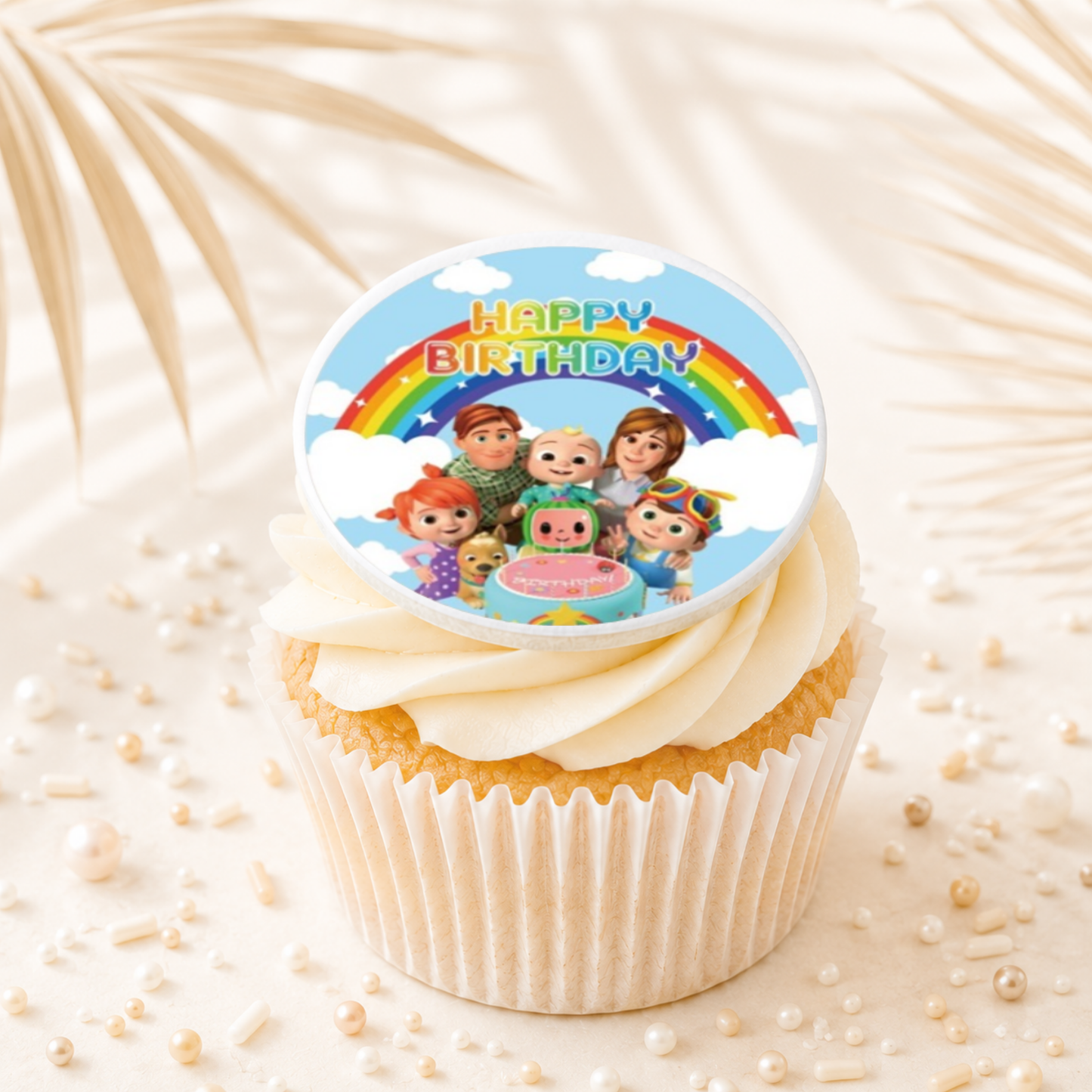 Cocomelon 07 Cupcake Topper Edible Cake Decorations