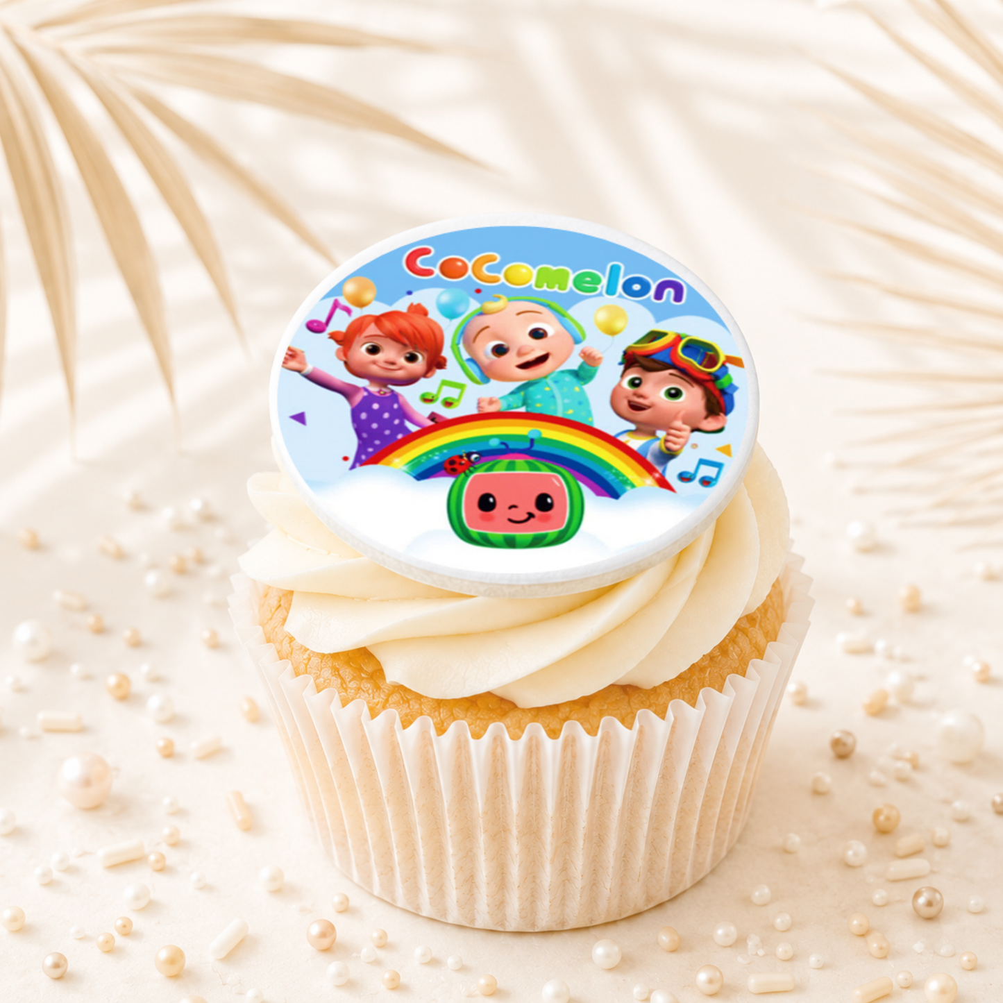 Cocomelon 10 Cupcake Topper Edible Cake Decorations
