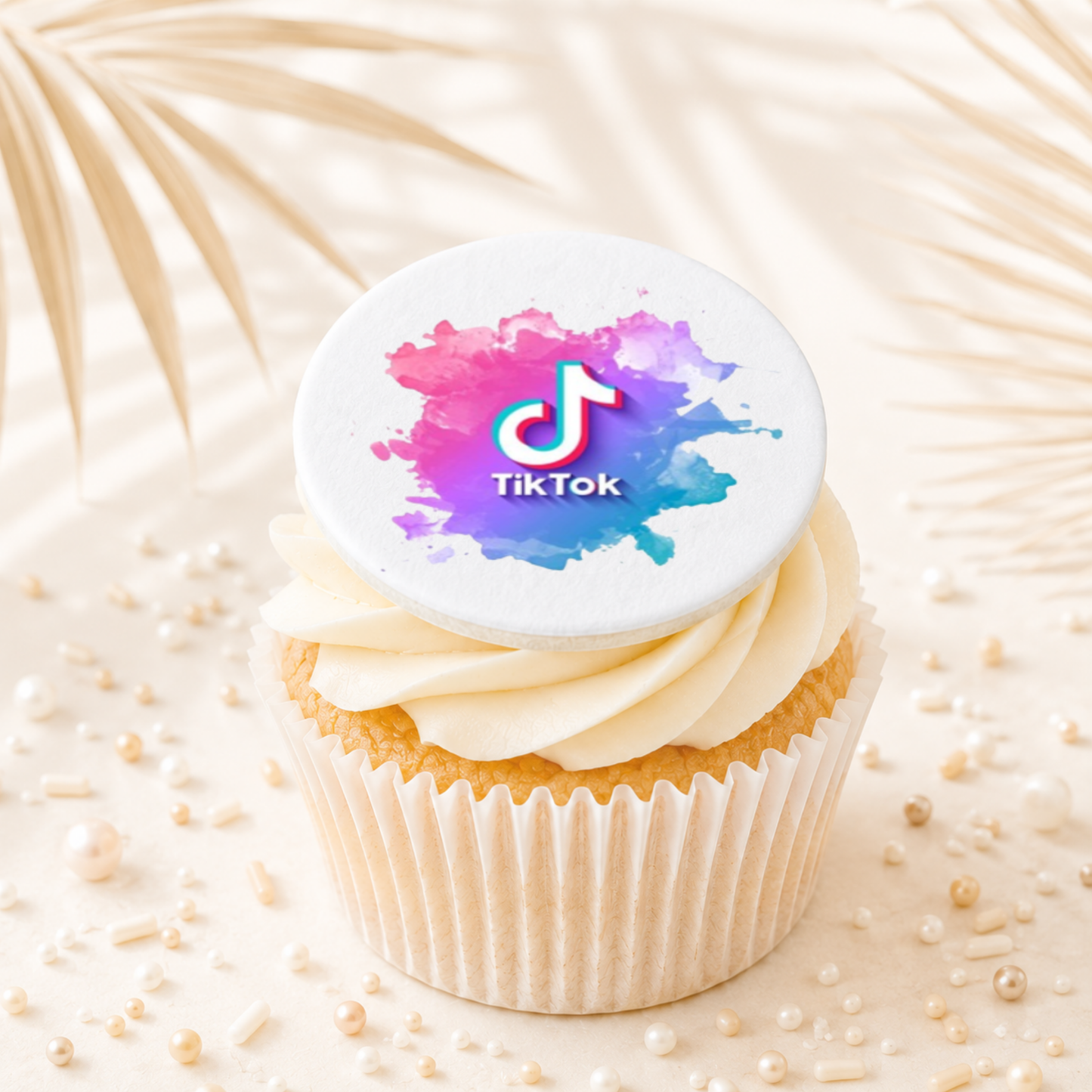 Tik Tok 01 Cupcake Topper Edible Cake Decorations