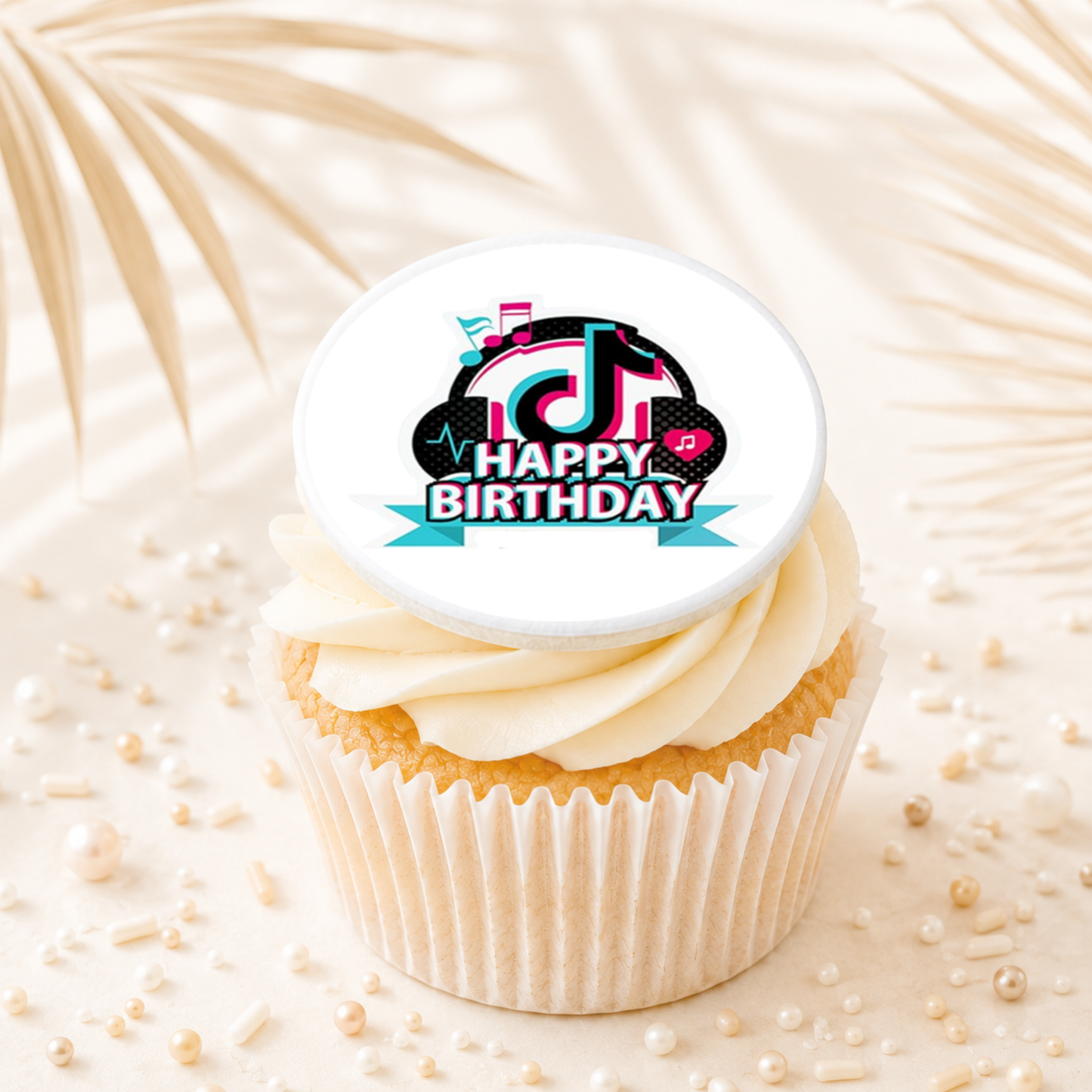 Tik Tok 02 Cupcake Topper Edible Cake Decorations