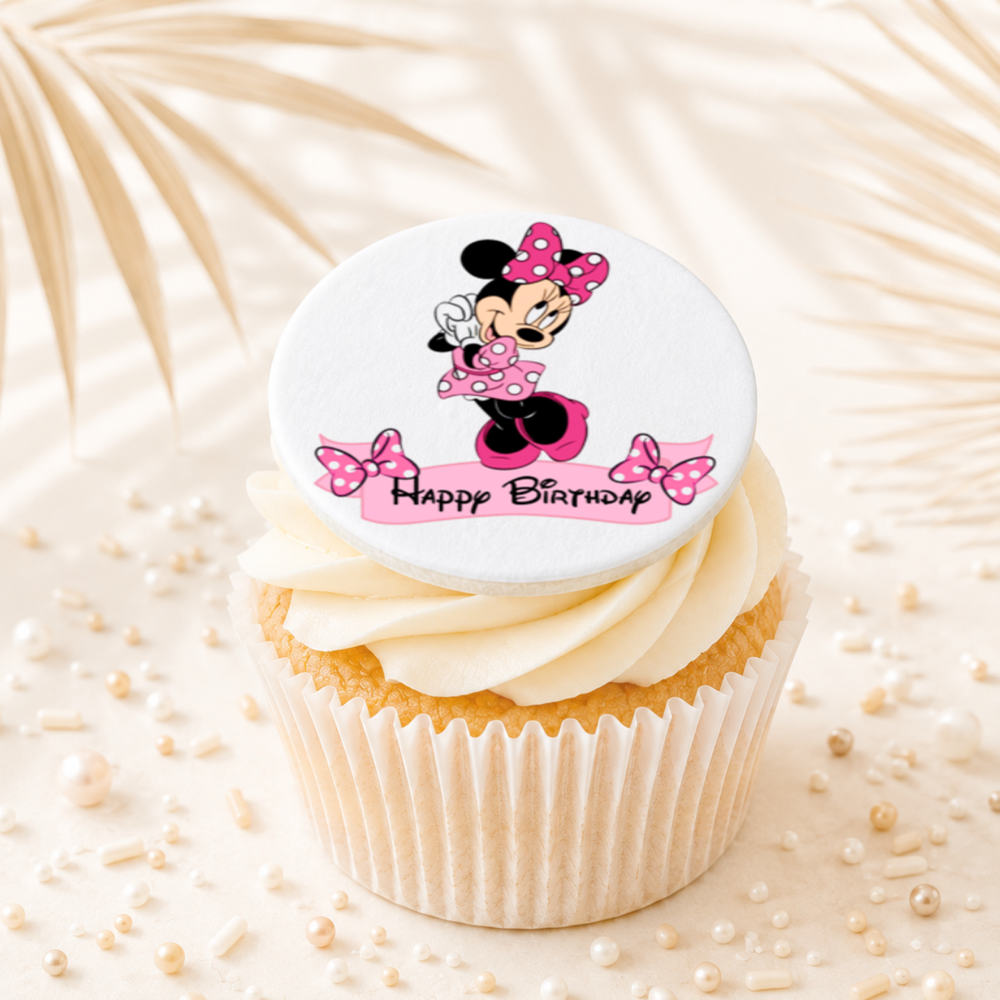Minnie Mouse 01 Cupcake Topper Edible Cake Decorations