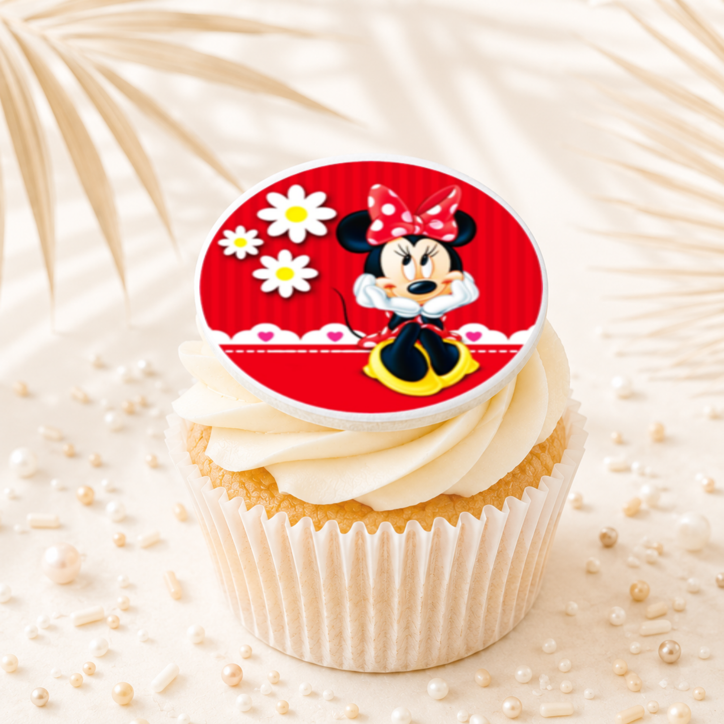Minnie Mouse 10 Cupcake Topper Edible Cake Decorations