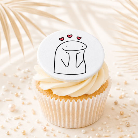 Flork Meme Love 03 Cupcake Topper Edible Cake Decorations