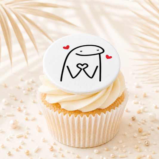 Flork Meme Love 04 Cupcake Topper Edible Cake Decorations