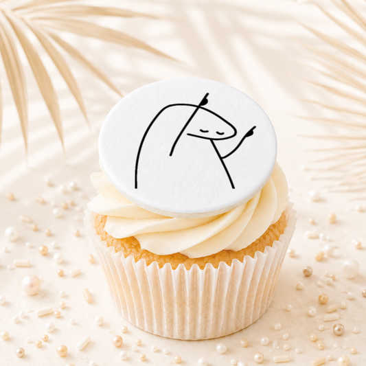 Flork Meme Hands Up Cupcake Topper Edible Cake Decorations