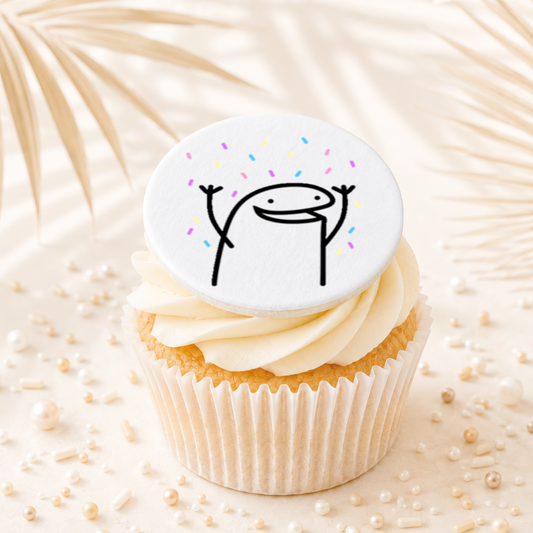 Flork Meme Party Cupcake Topper Edible Cake Decorations