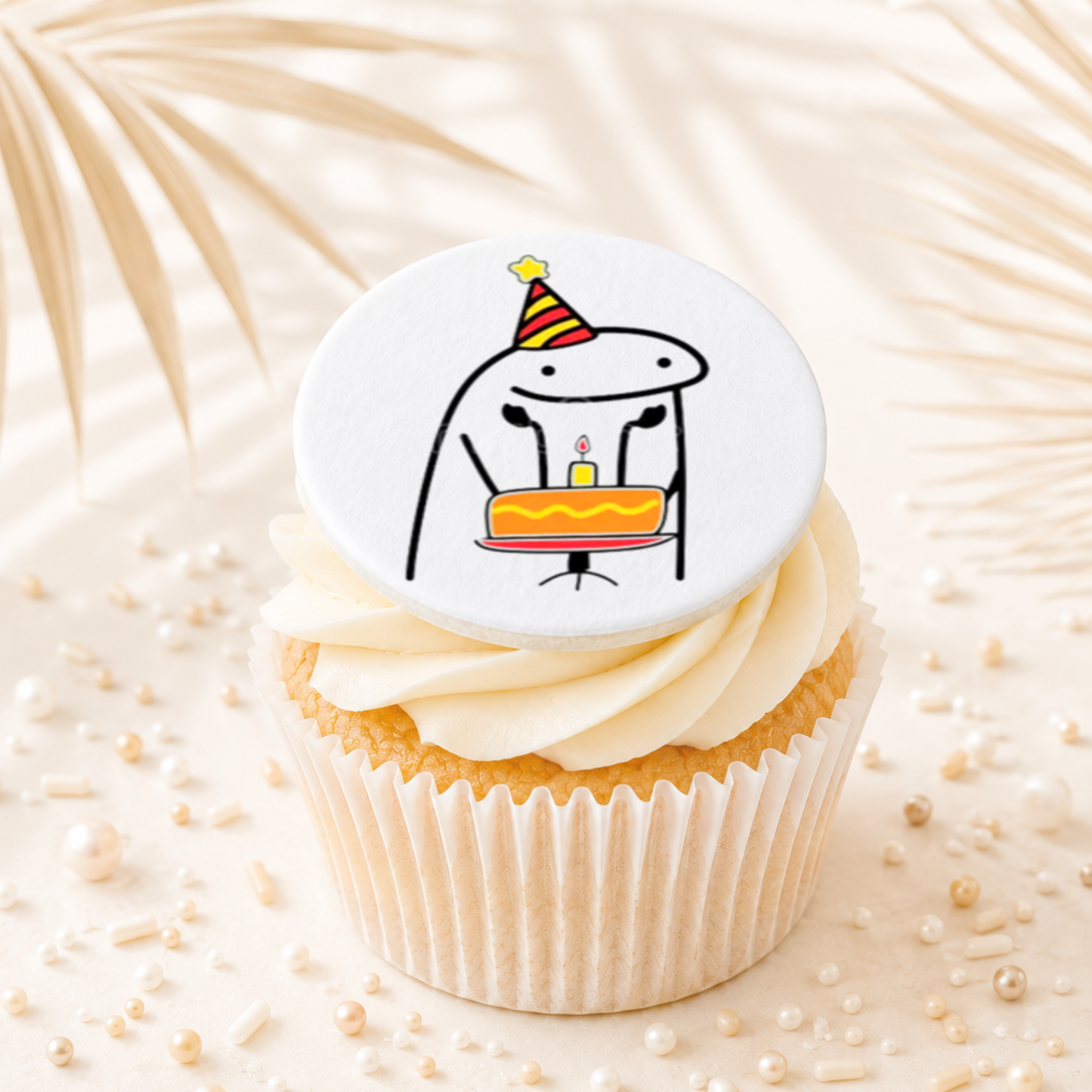 Flork Meme Birthday Cake Cupcake Topper Edible Cake Decorations
