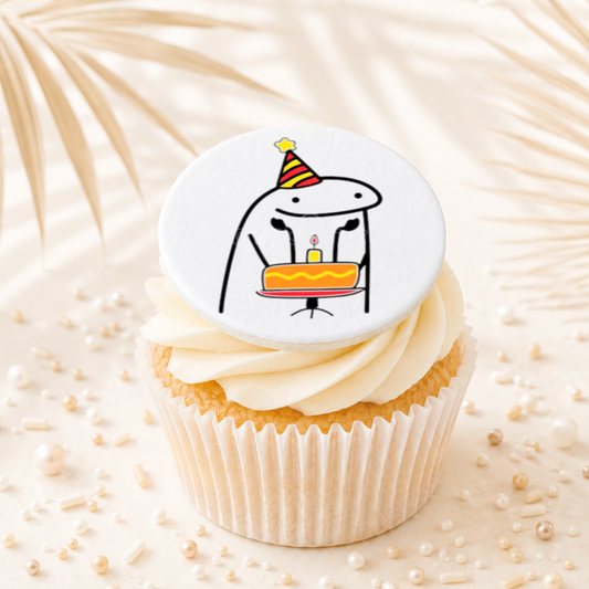 Flork Meme Birthday Cake Cupcake Topper Edible Cake Decorations