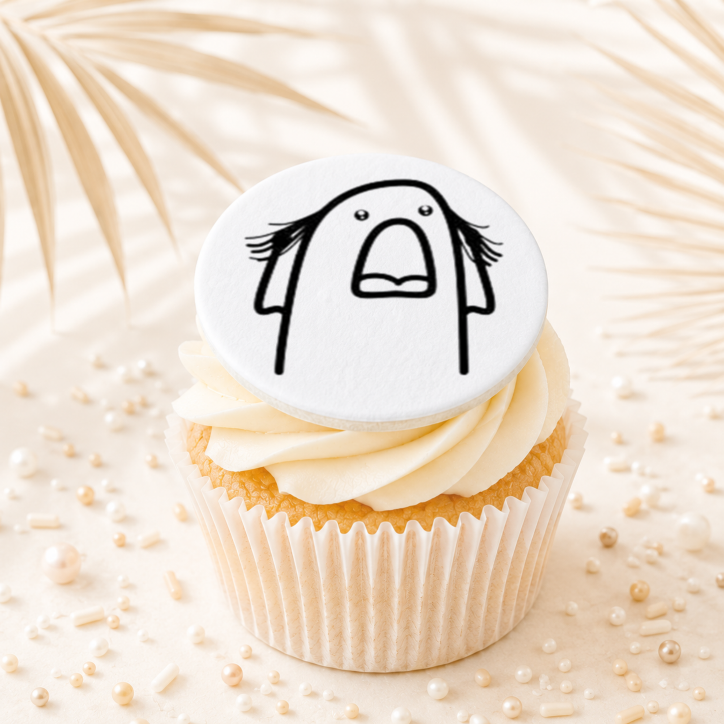 Flork Meme Screaming Cupcake Topper Edible Cake Decorations