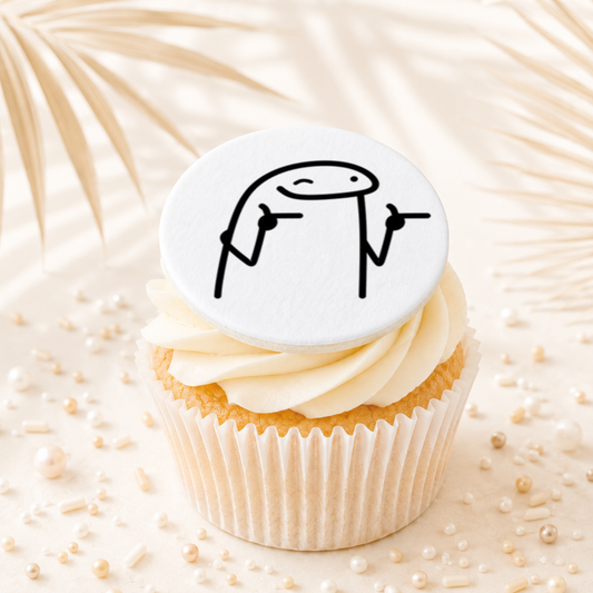 Flork Meme Cool Fingers Cupcake Topper Edible Cake Decorations